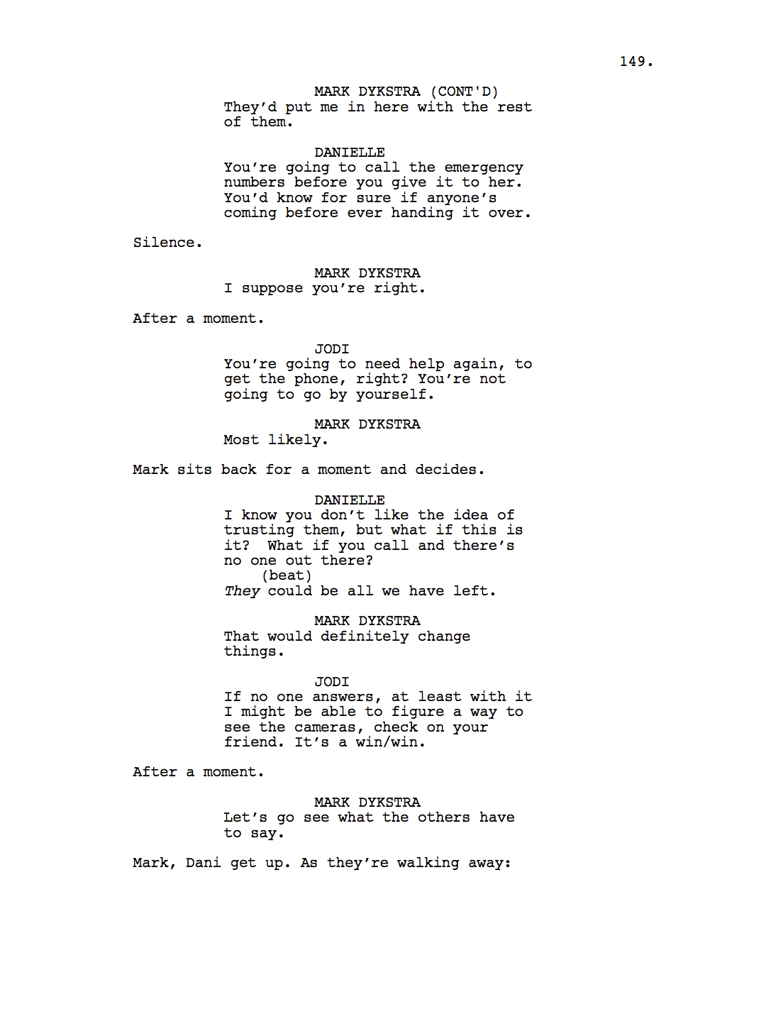 We’re Alive – Lockdown – Full shooting script - Wayland Productions